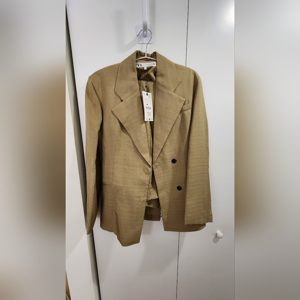 Zara Beige Tailored Blazer